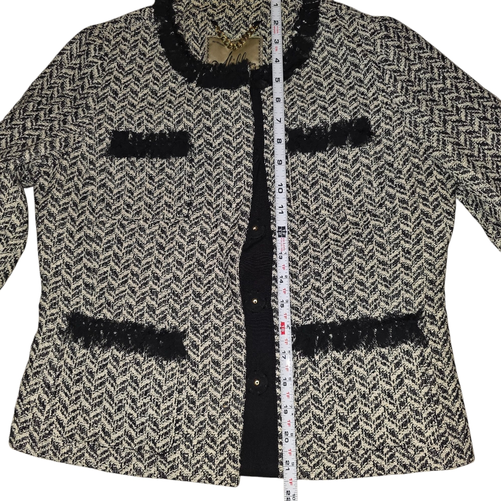 Milly Black and White Tailored Blazer & Skirt - Picture 2 of 11